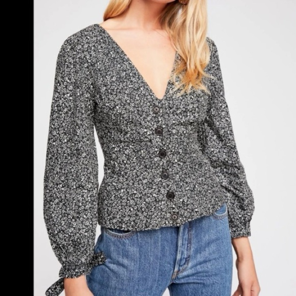 Free People Floral Top XS